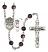 Saint Christopher and Choir Rosary with Brown Beads