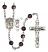 Saint Christopher and Karate Rosary with Brown Beads