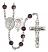 Saint Sebastian and Dance Rosary with Brown Beads