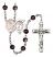 Saint Sebastian and Gymnastics Rosary with Brown Beads