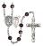 Saint Sebastian and Karate Rosary with Brown Beads