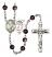 Saint Sebastian and Lacrosse Rosary with Brown Beads