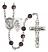 Guardian Angel and Hockey Rosary with Brown Beads