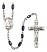 Saint Andrew the Apostle Engravable Rosary with Black Onyx Beads