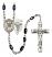 Saint Agatha and Nurse Rosary with Black Onyx Beads