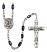 San Antonio Engravable Rosary with Black Onyx Beads