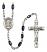 Saint Apollonia Engravable Rosary with Black Onyx Beads