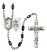 Saint Brendan The Navigator and Navy Rosary with Black Onyx Beads