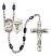 Saint Camillus of Lellis and Nurse Rosary with Black Onyx Beads