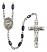 Saint Catherine Laboure Engravable Rosary with Black Onyx Beads