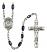 Saint Christopher Engravable Rosary with Black Onyx Beads