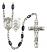 Saint Christopher and Air Force Rosary with Black Onyx Beads