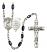 Saint Christopher and Army Rosary with Black Onyx Beads