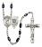 Saint Christopher and Coast Guard Rosary with Black Onyx Beads