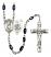 Saint Christopher and Marines Rosary with Black Onyx Beads