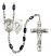 Saint Christopher and Paratrooper Rosary with Black Onyx Beads