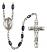 Saint Florian Engravable Rosary with Black Onyx Beads