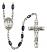 Saint Francis of Assisi Engravable Rosary with Black Onyx Beads