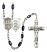 Saint George and Air Force Rosary with Black Onyx Beads