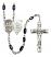 Saint George and Army Rosary with Black Onyx Beads