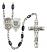 Saint George and Coast Guard Rosary with Black Onyx Beads