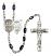 Saint George and Nat'l Guard Rosary with Black Onyx Beads