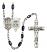 Saint George and Navy Rosary with Black Onyx Beads