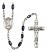 Saint Emily de Vialar Engravable Rosary with Black Onyx Beads