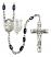 Saint Luke the Apostle and Doctor Rosary with Black Onyx Beads