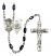 Saint Michael and Marines Rosary with Black Onyx Beads