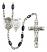 Saint Michael and Nat'l Guard Rosary with Black Onyx Beads