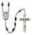 Saint Philomena Engravable Rosary with Black Onyx Beads