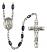 Saint Peregrine Laziosi Engravable Rosary with Black Onyx Beads