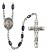 San Peregrino Engravable Rosary with Black Onyx Beads