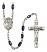 Saint Martin de Porres Engravable Rosary with Black Onyx Beads