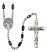 San Raymon Nonato Engravable Rosary with Black Onyx Beads