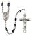 Saint Scholastica Engravable Rosary with Black Onyx Beads