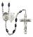 Guardian Angel and Army Rosary with Black Onyx Beads