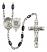 Guardian Angel and Coast Guard Rosary with Black Onyx Beads