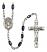 Saint Ursula Engravable Rosary with Black Onyx Beads