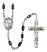 Saint Gemma Galgani Engravable Rosary with Black Onyx Beads