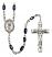 Saint Marcellin Champagnat Engravable Rosary with Black Onyx Beads