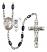 Saint Christopher and Volleyball Rosary with Black Onyx Beads