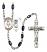 Saint Christopher and Dance Rosary with Black Onyx Beads