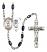 Saint Christopher and Lacrosse Rosary with Black Onyx Beads