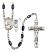 Saint Christopher and Track & Field Rosary with Black Onyx Beads