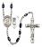 Saint Christopher and Soccer Rosary with Black Onyx Beads