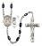 Saint Christopher and Wrestling Rosary with Black Onyx Beads