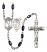 Saint Sebastian and Golf Rosary with Black Onyx Beads