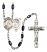 Saint Sebastian and Basketball Rosary with Black Onyx Beads